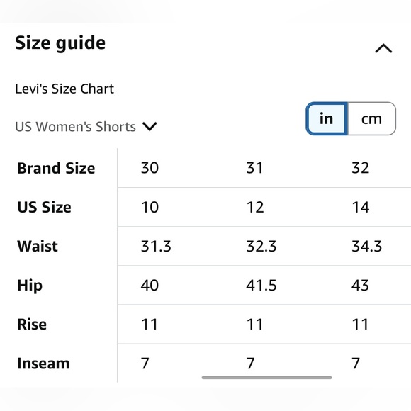 🆕 Denizen by Levi’s Women’s Mid Length Denim Jeans Shorts 31W 12 Large - Picture 15 of 16